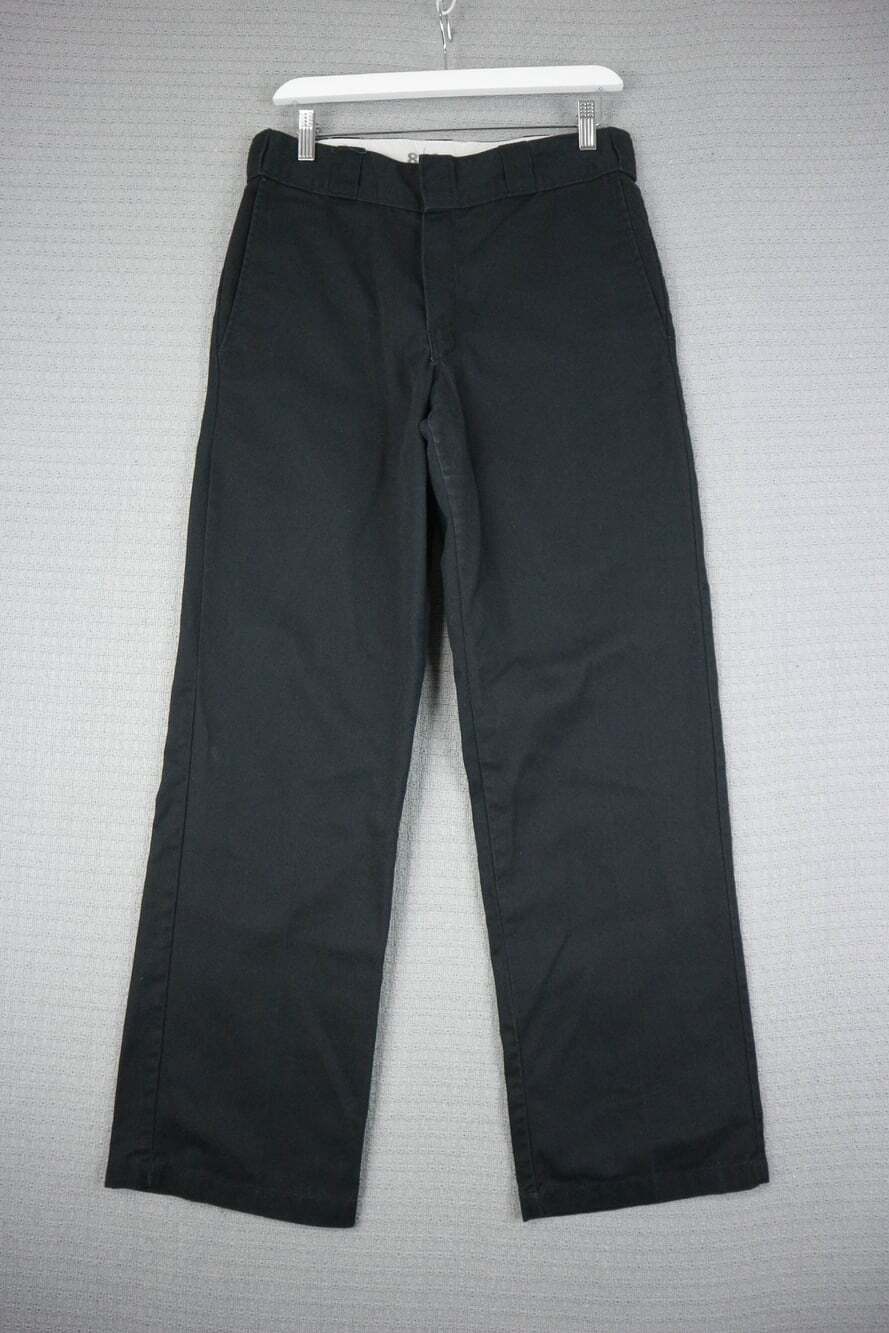 Dickies 874 Straight Cut Cotton Pants Black Mens 30W Classi